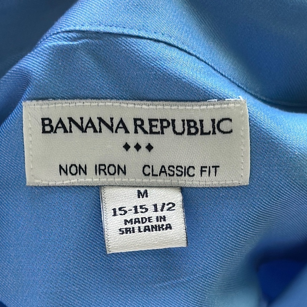 Banana Republic Men's Blue Button-Down Dress Shirt - Picture 3 of 6
